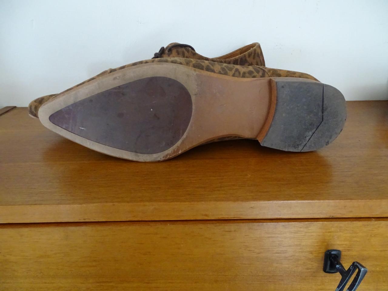 Stoere Italiaanse schoenen Panter print Mt 45