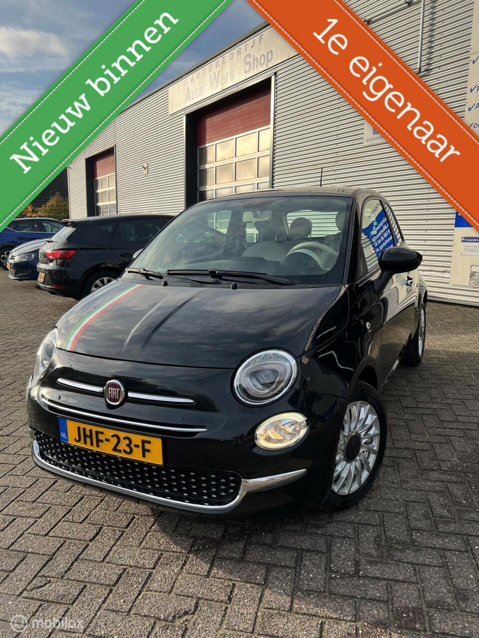 Fiat 500 1.0 hybrid lounge/big navi/carplay/dab/airco/cruise/lm velgen/1st 