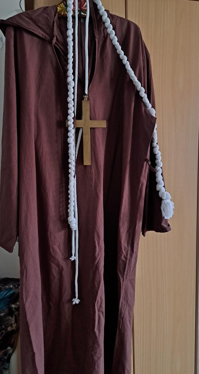 Monnik & Pater Priester kostuum, gezellige man large carnavalskleding.