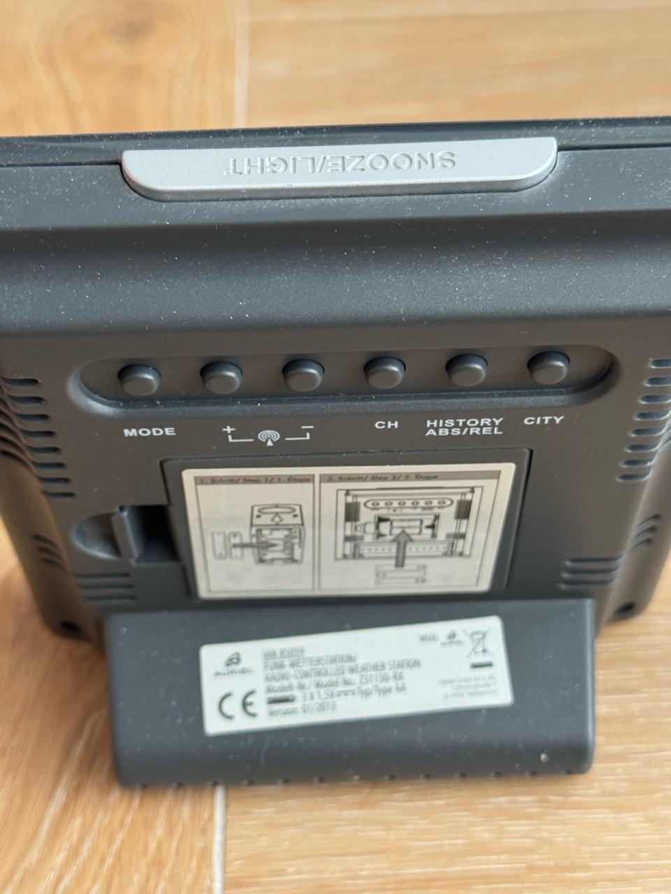 Gratis af te halen weerstation; geen communicatie met buitensensor