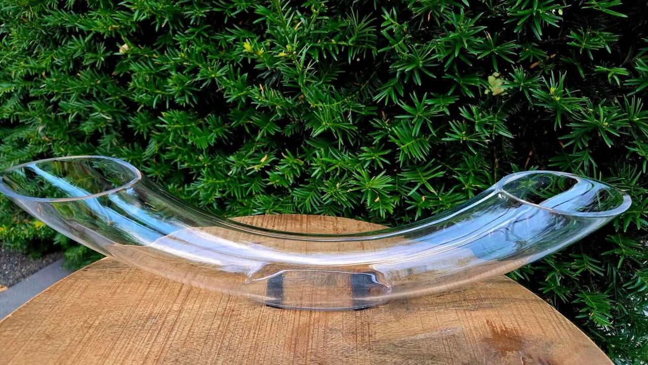 🌺🌿Prachtige 40 cm lange Glazen Buisvaas