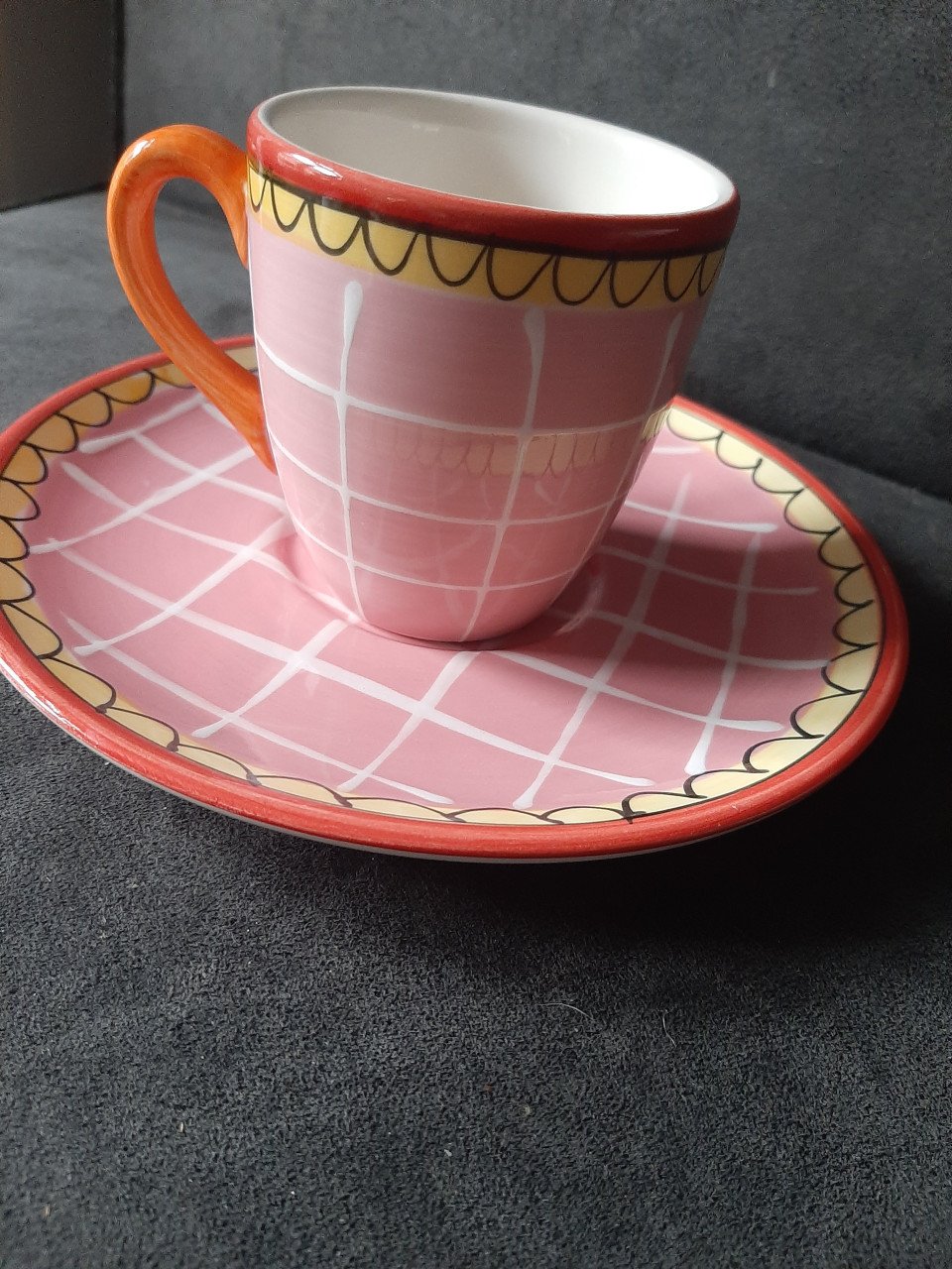 1 x koffiekop met bord blond amsterdam