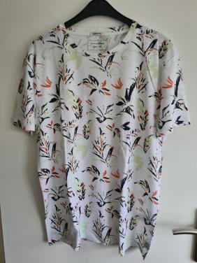 Nieuw Tom Tailor wit , bedrukt T-shirt  Maat XXL