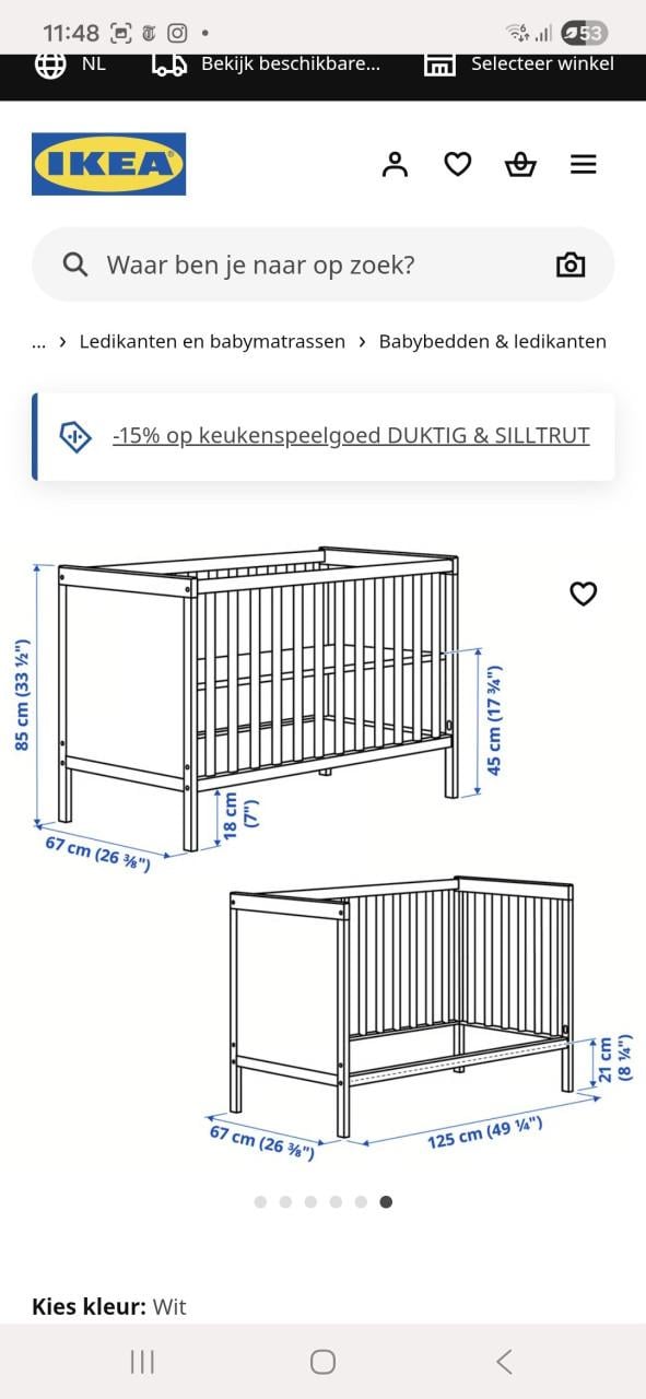 Ledikant ikea sundvik incl matras
