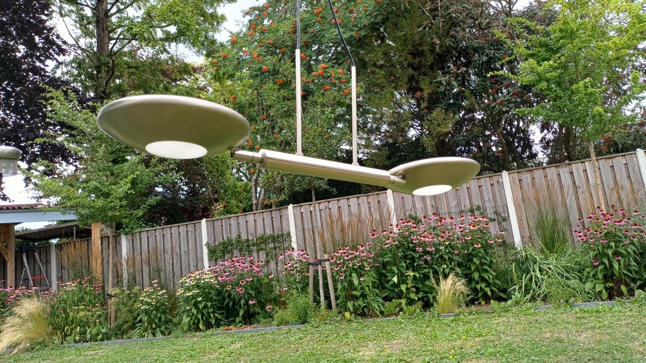 Instelbare hanglamp rvs
