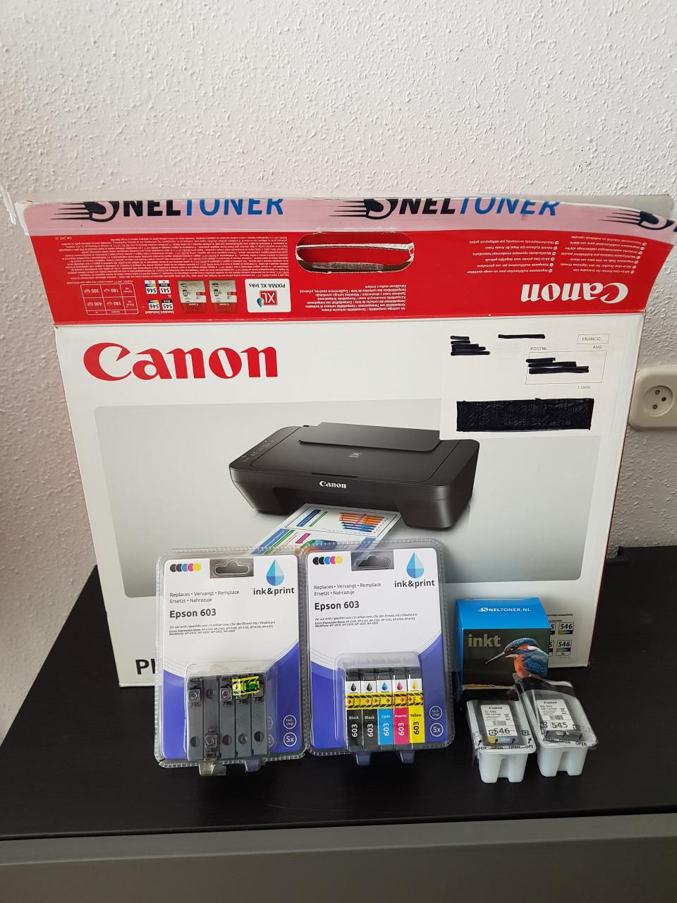 Printer + inkt nieuw in doos