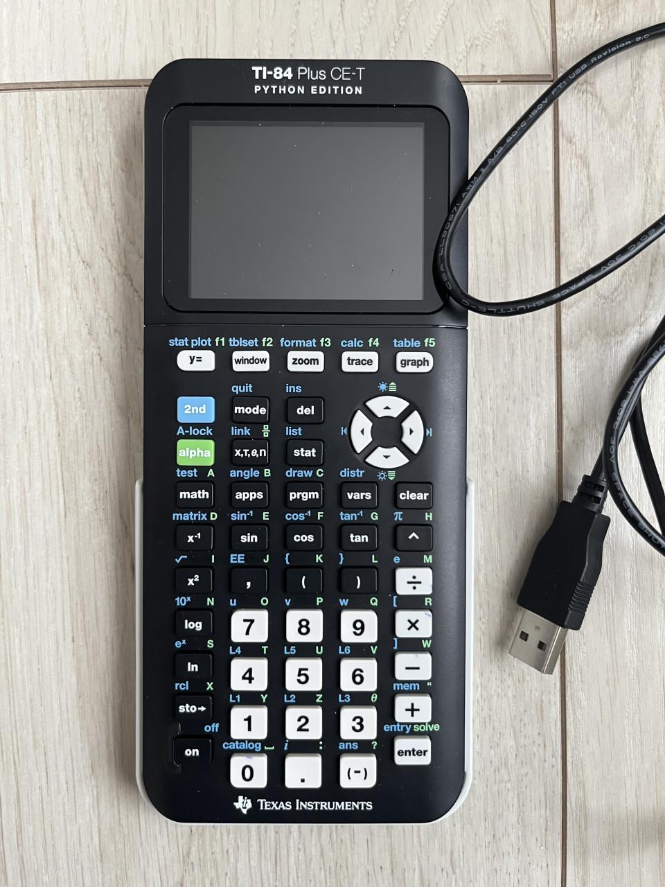 Texas Instruments TI-84 Plus CE-T Python Edition + hoes + oplaadkabel