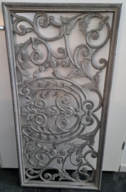 Prachtig massief houten wandpaneel, wash-grey 120 x 60 cm