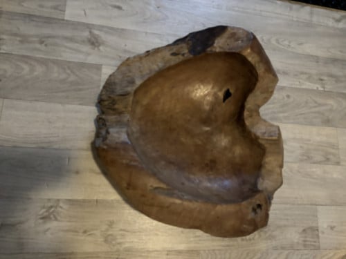 Grote teak fruitschaal