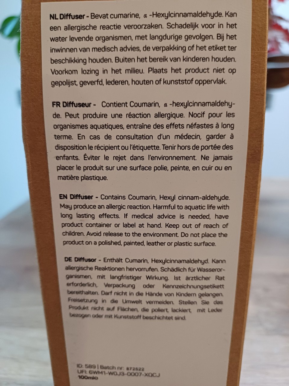NIEUW: DIFFUSER/GEURSTOKJES CEDRE 100 ml - neutrale geur