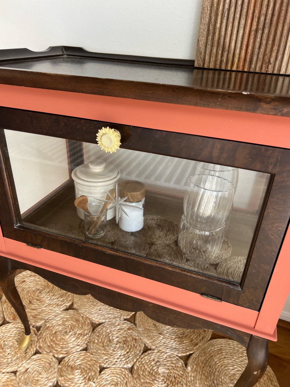 Vintage theekastje | terracotta