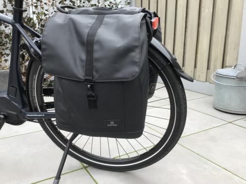FastRider Dubbele fietstas 28L Zwart