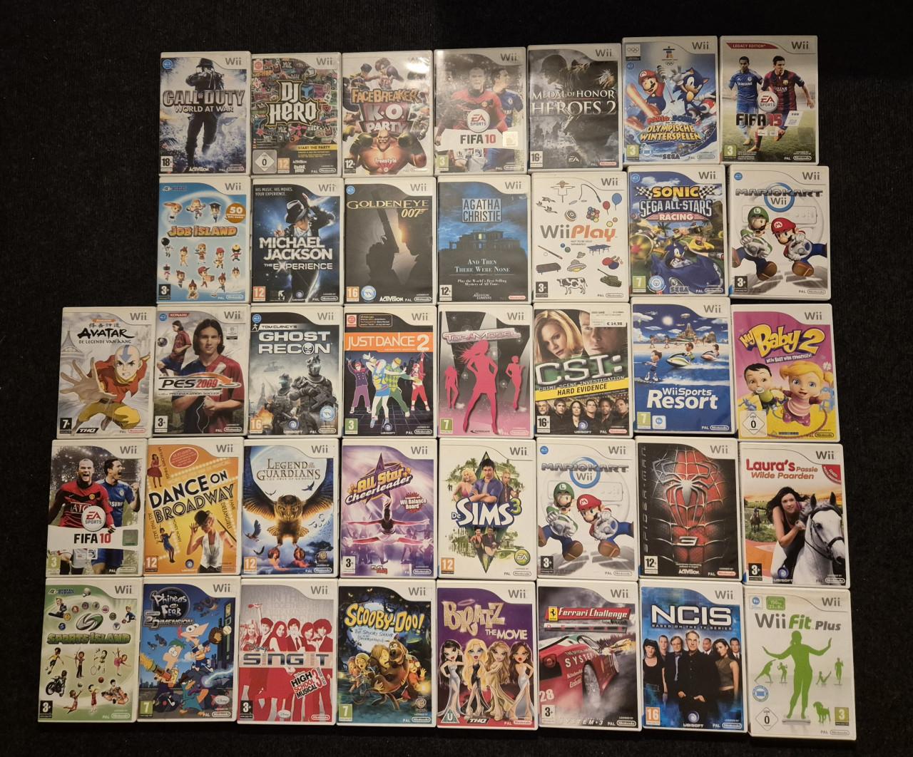 Nintendo wii compleet in doos met veel games + losse wii