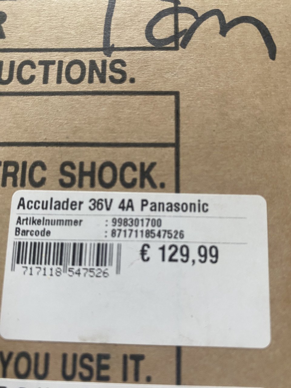 Fiets Accu oplader , nieuw in doos