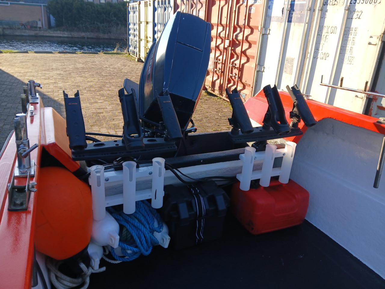 Visboot pilot 420 met 70pk, pega trailer