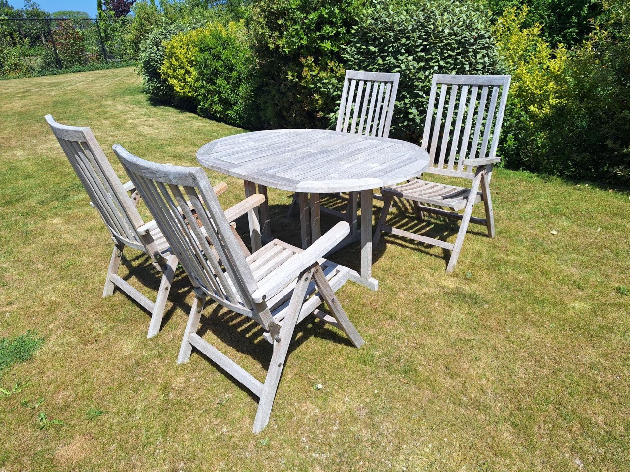 Hardhouten (teak) tuinset