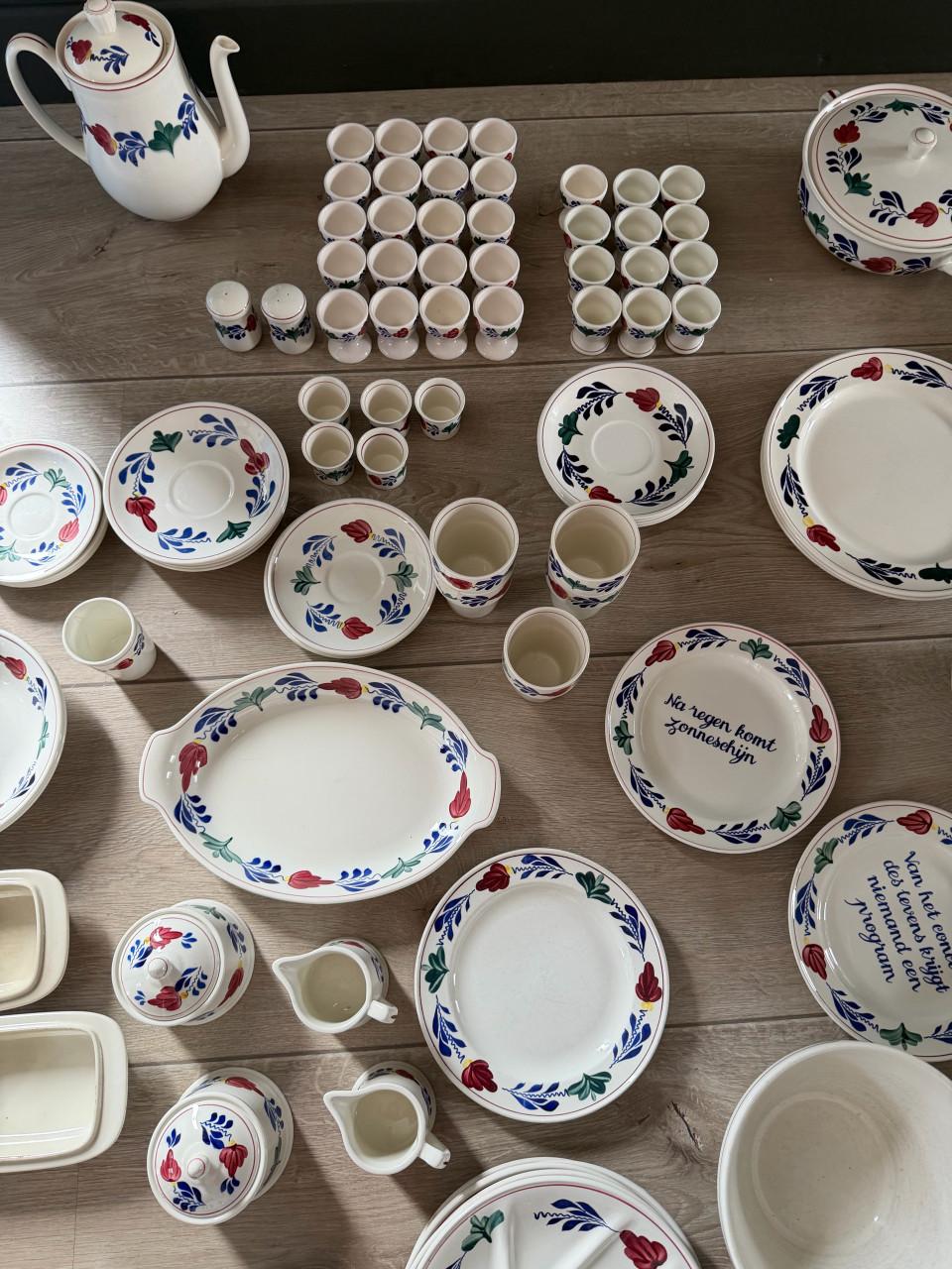 Boch boerenbont servies