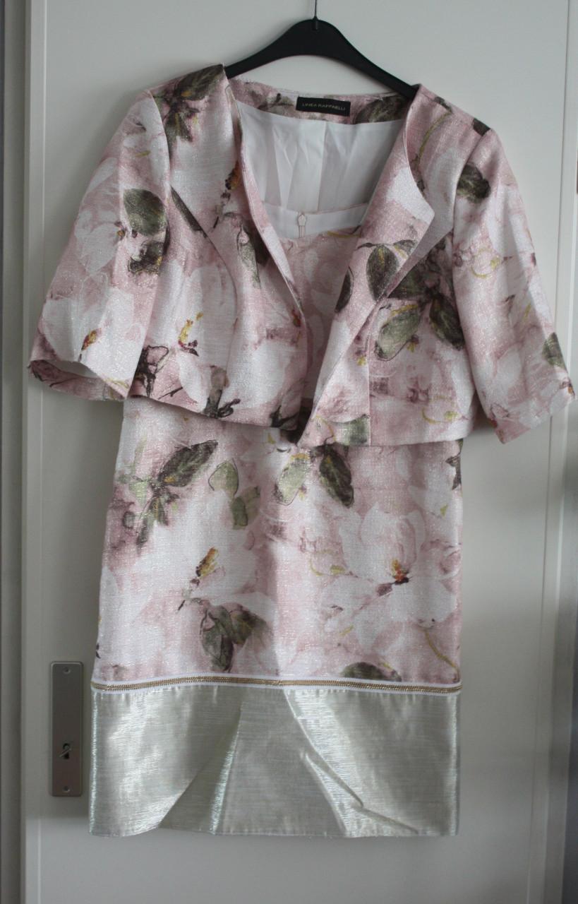 Jurk en jasje  goud roze maat 46