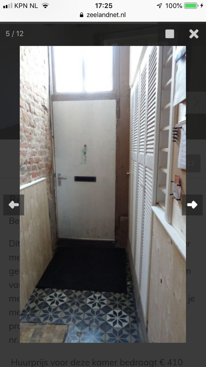 Monumentale kamer Te huur hartje centrum Middelburg (€805,- all in)