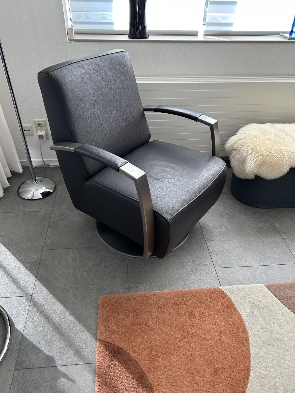 2 Draai fauteuils (Leer)