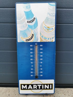 OUDE METALEN MARTINI THERMOMETER