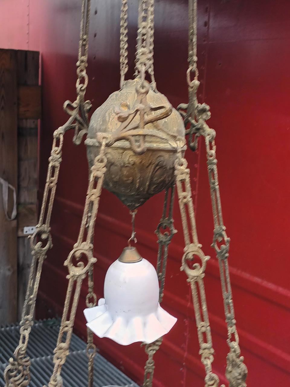 Antieke hangolielamp