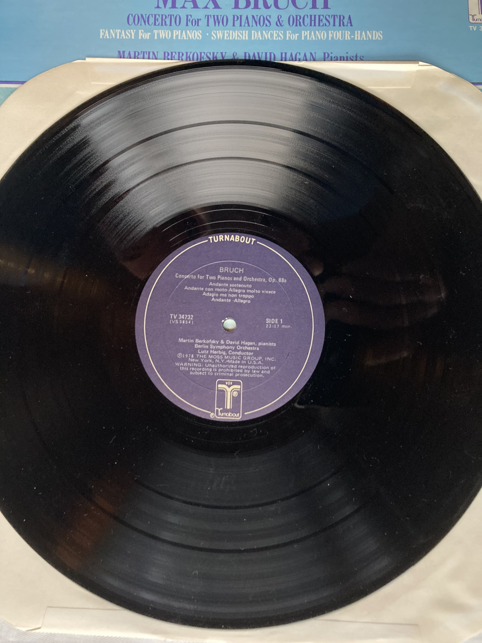 LP Max Bruch Berkofsky Haga Concerto For 2 Piano’s & Orch