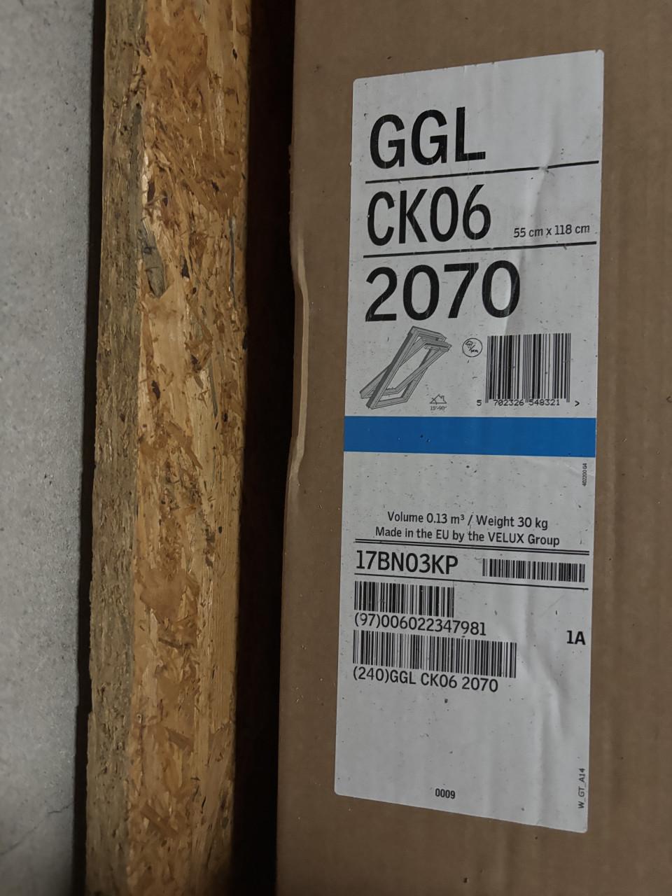 Velux GGL CK06 2070 Dakraam + EDW CK06 000- Nieuw in doos