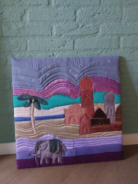 Stoffen schilderij duizend-en-één-nacht