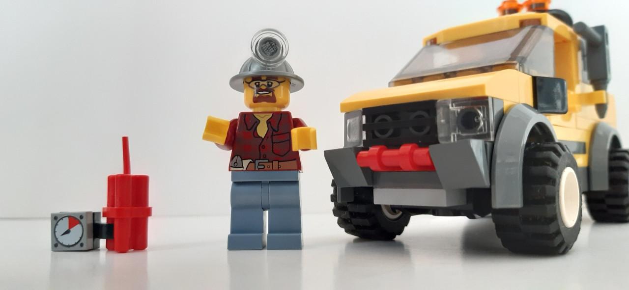 Lego City 4200: mijnbouw truck met mijnwerker