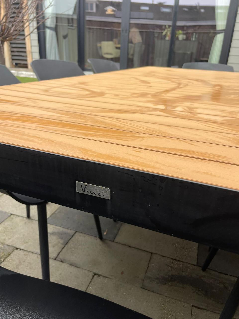 Tuintafel 220x100x75 incl 8 stoelen