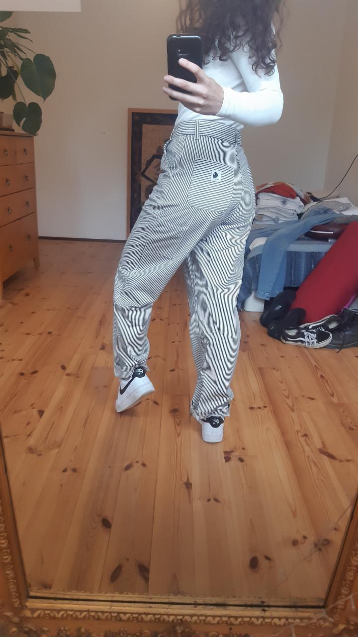 Carhartt broek zwart wit gestreept maat 24
