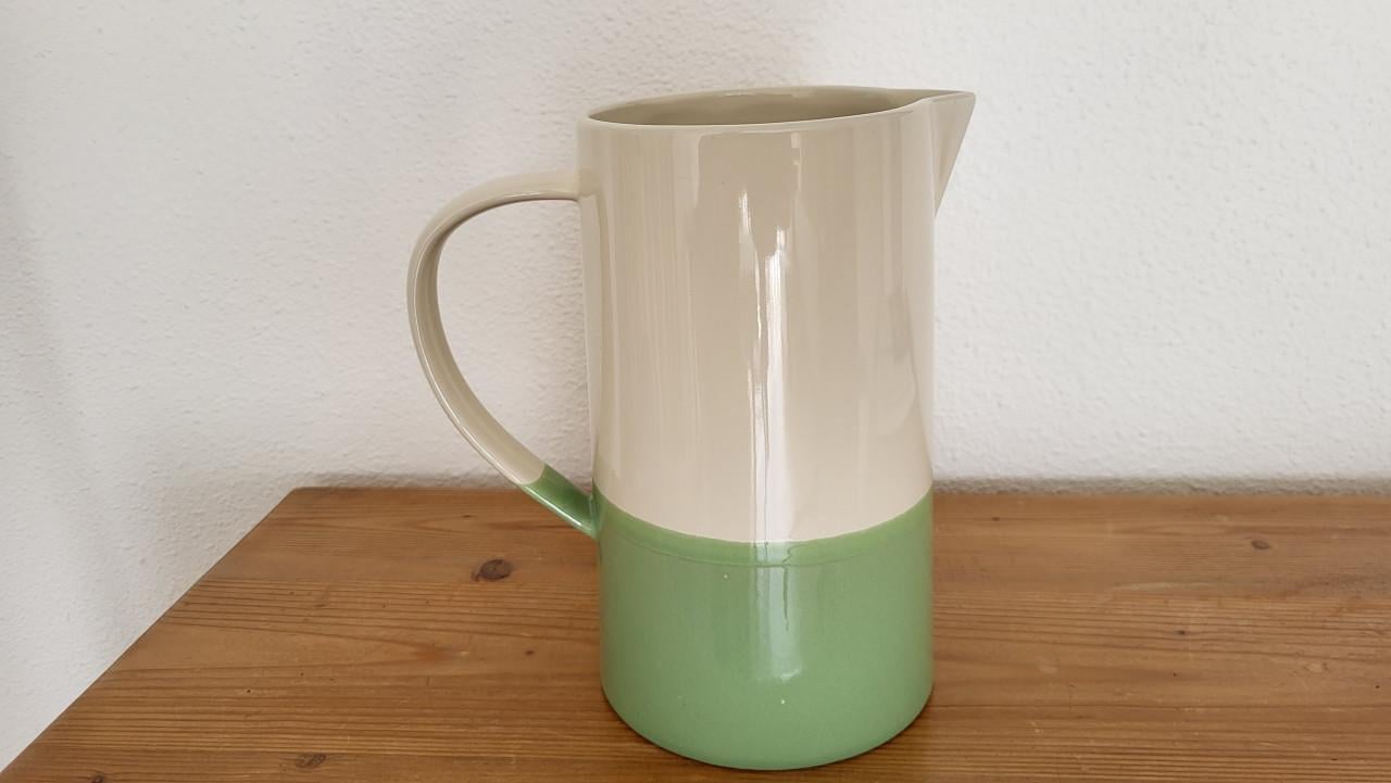 Kan keramiek bicolor h 20,5 cm - NIEUW