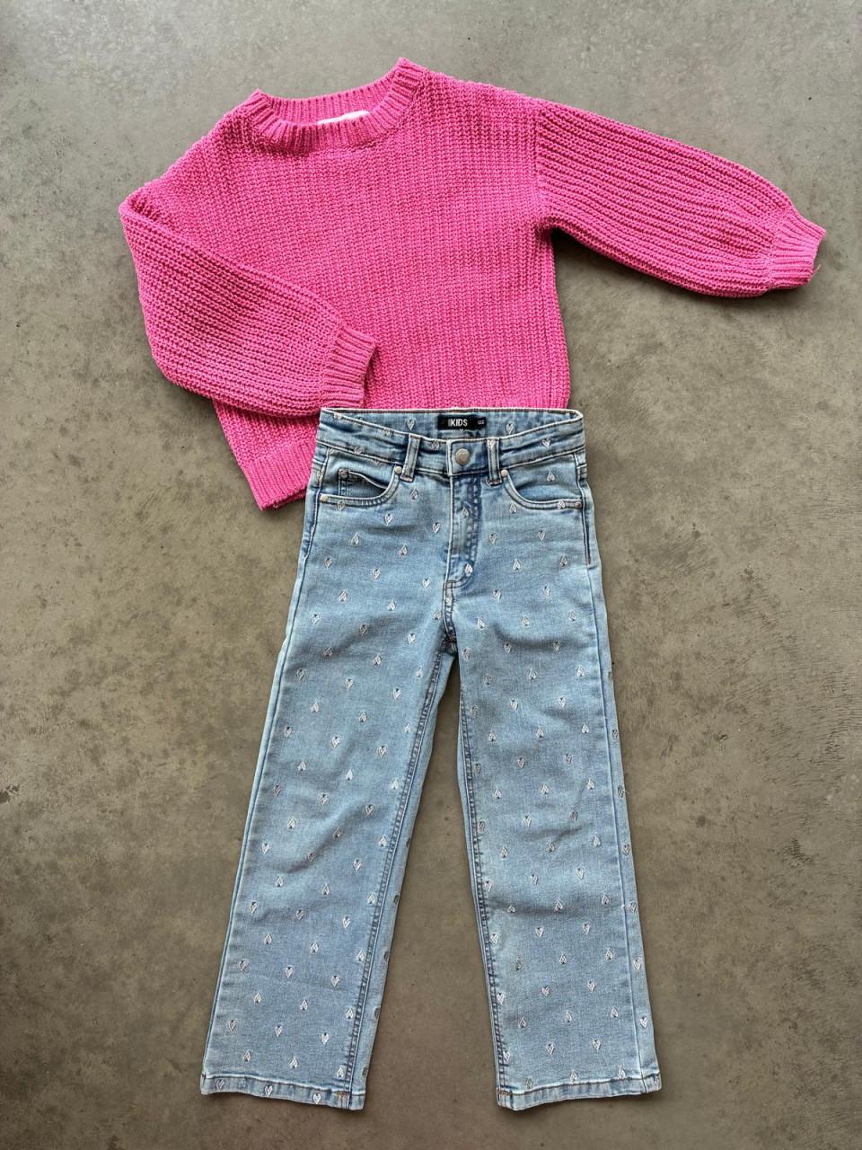 Setje broek met trui maat 122