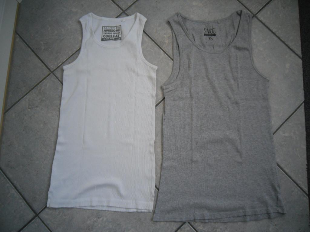 2 JONGENS HEMDJES MAAT 158-164 +  GRIJS XS