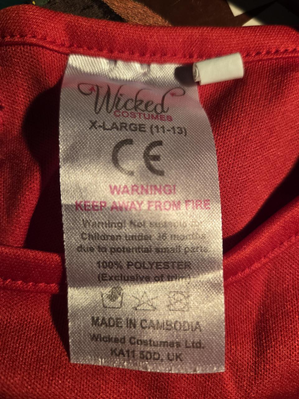 Rood-wit cheerleadersjurkje Maat 11-13 / 146-158