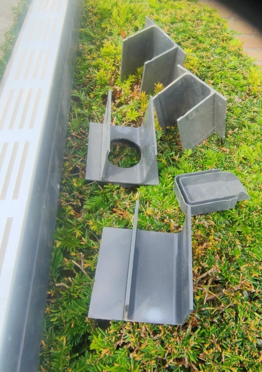 1 meter ACO lijngoot aluminium met toebehoren