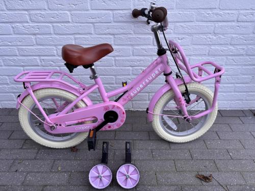Meisjesfiets 14 inch roze