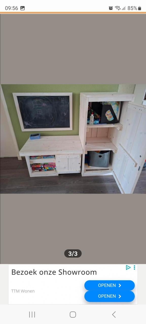 Kinderbureau steigerhout