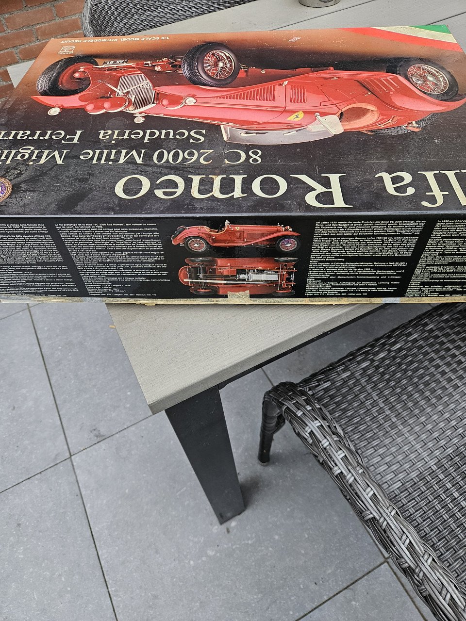 Prachtige grote rare Alfa Romeo 8C 2600 scuderia ferrari bouwdoos...