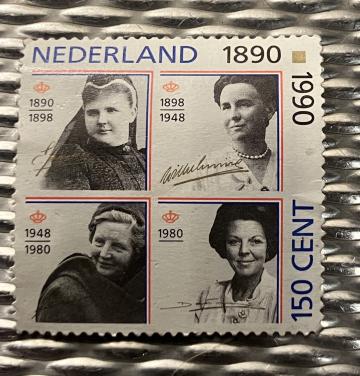 Herdenkingspostzegel 4 koninginnen 1990