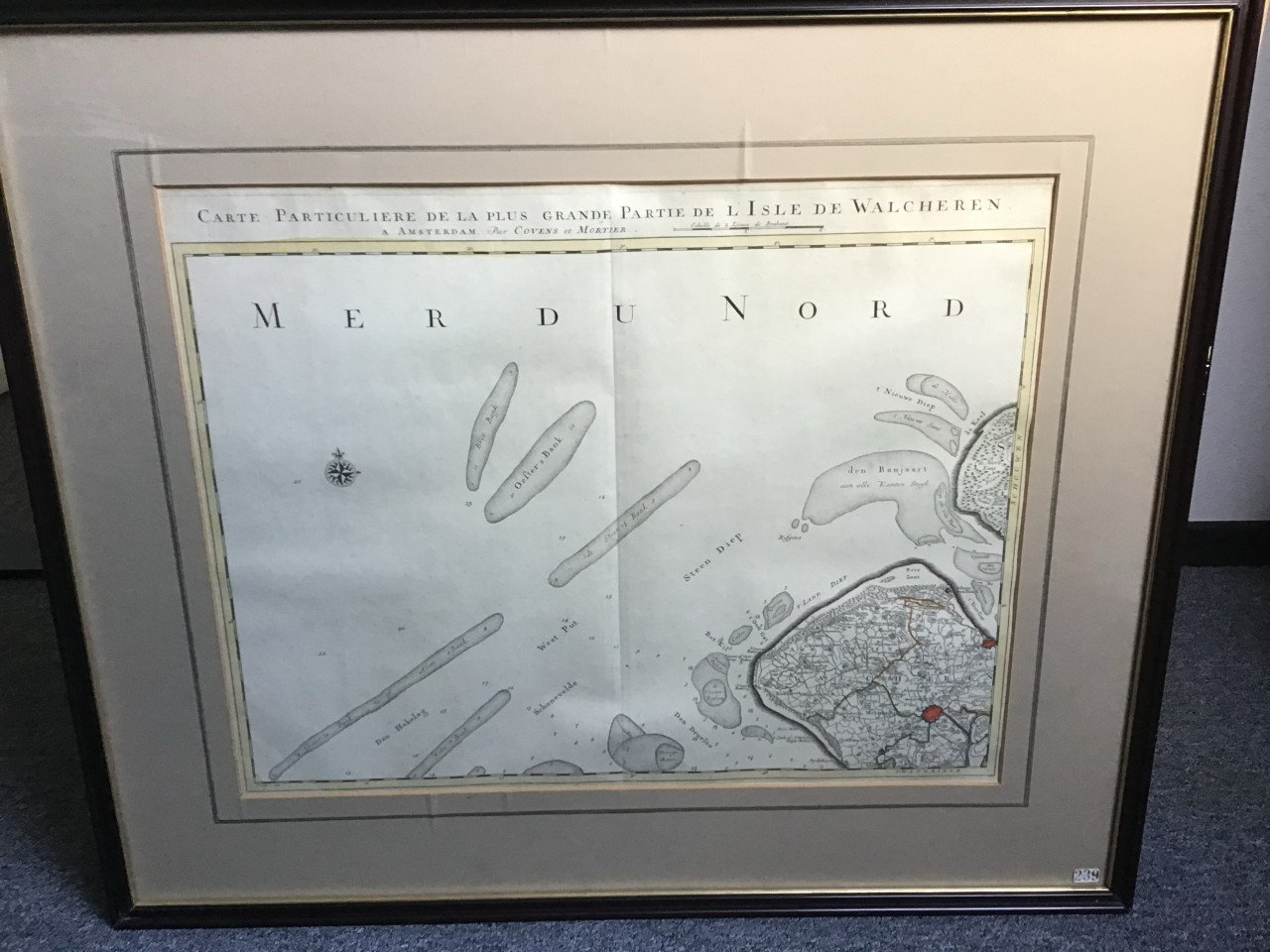 Antiek kopergravure uit 1748