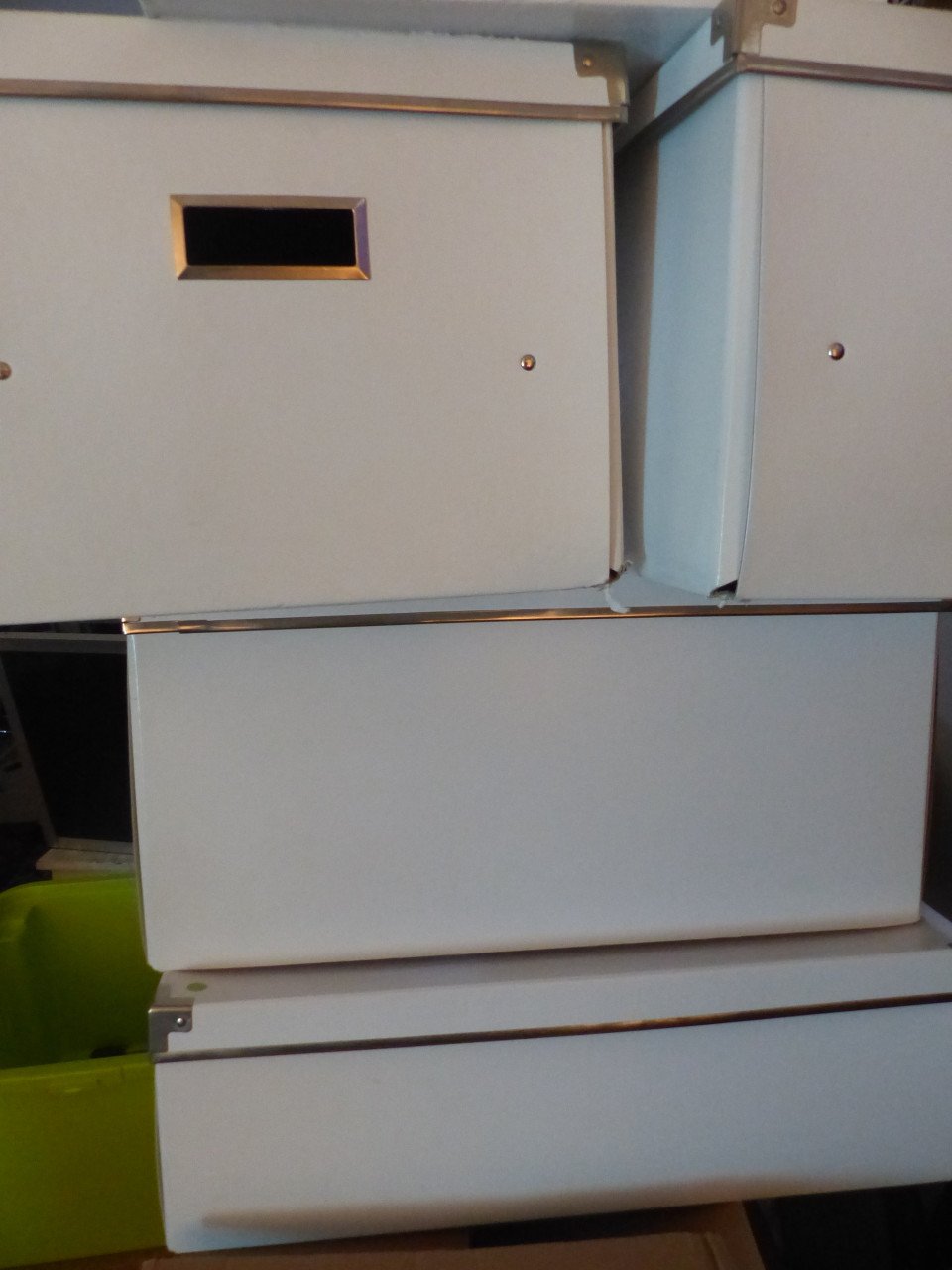 Opbergdozen opbergboxen 6 dozen Ikea karton prima staat wit type Kassett
