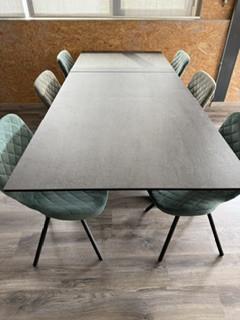 Eettafel | Keramiek Antraciet | 180/240 x 95 cm
