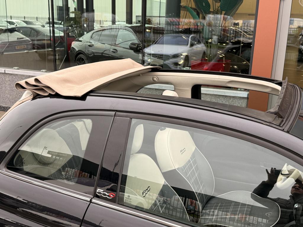 Fiat 500 cabrio lounge 1.2 | automaat | parkeersensoren | led | bluetooth |