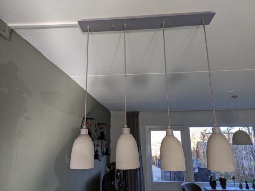 Hanglamp 4-lamps beton