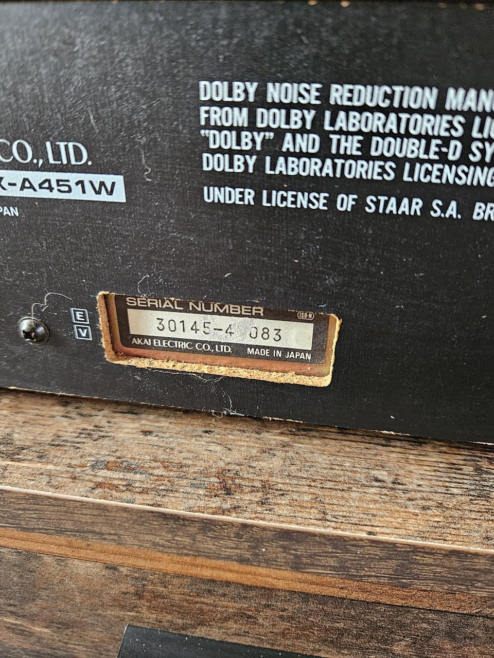 Akai HX-A451W Stereo Dubbel Cassettedeck