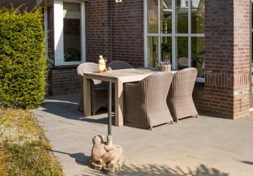 Teak houten tuintafel en stoelen