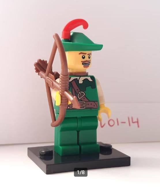Lego minifiguur: boswachter met standaard en accessoires