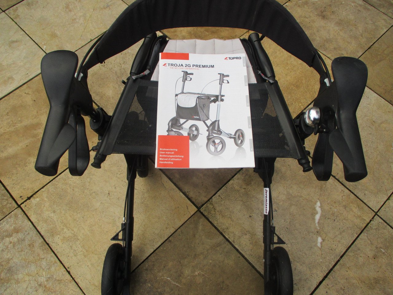 Zgan Topro Troja 2G opvouwbare scootmobiel +zitje tas rugsteun stokhouder